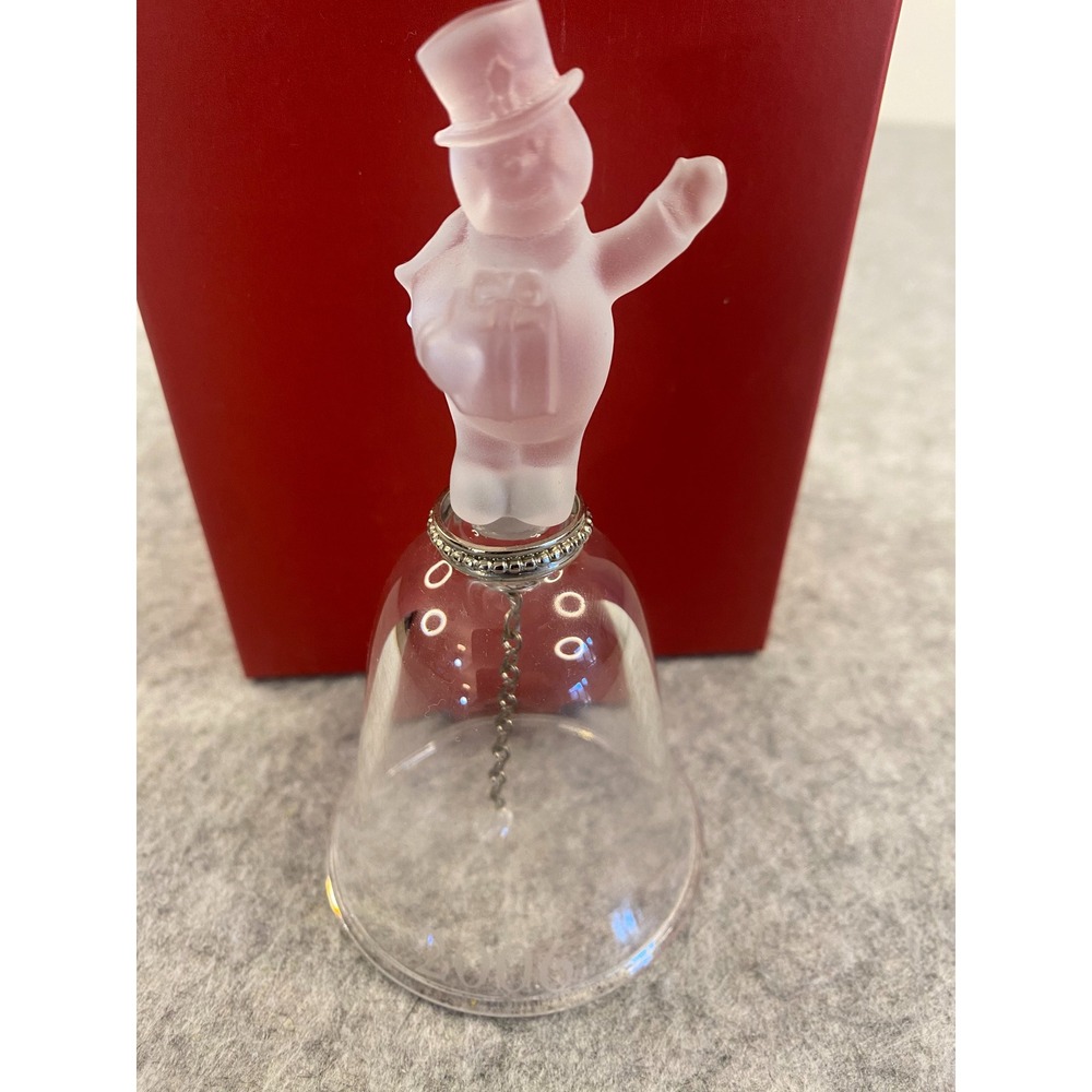 Lenox 2006 Frosted Glass Snowman Bell Christmas Collectible Limited Edition**NIB